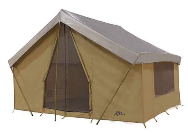 Una casa de campaña - Trek Tents 246C Tienda de campaña de lona de algodón.