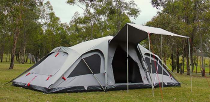 Una carpa transpirable - Jet Tent F25DX Carpa de campamento para 10 personas.