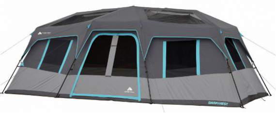 Una carpa instantánea - Ozark Trail 20 'x 10' Dark Rest Instant Cabin Tent.
